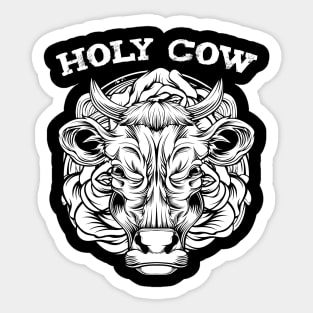 Cow - Trendy Line-Art Farming Animal Cute Cattle Sticker